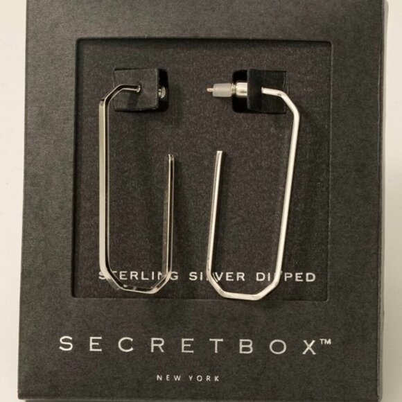 The Wild Clover Jewelry - 1 LEFT!! STERLING SILVER OCTAGON HOOP EARRINGS